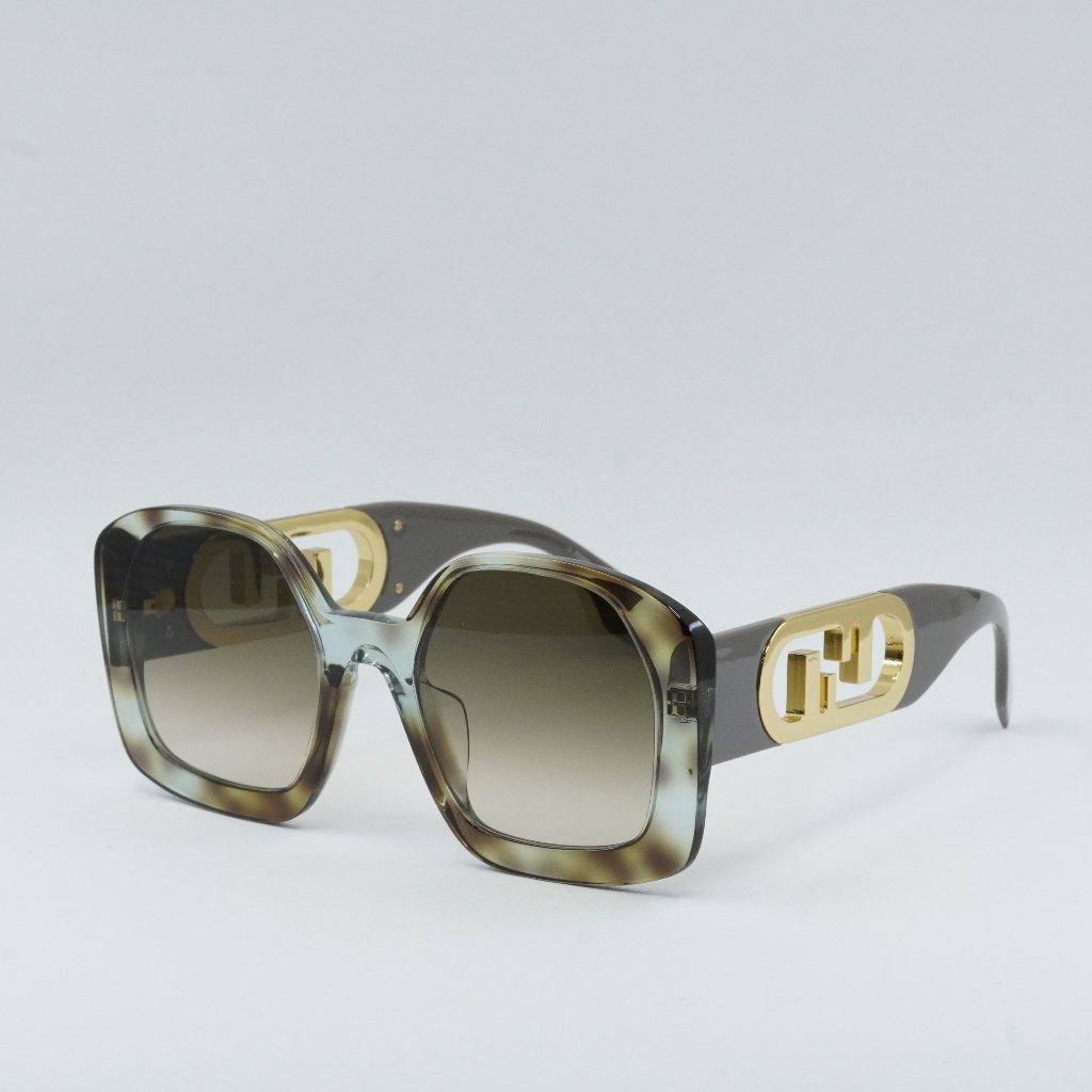 Fendi Gold And Brown Gradient Sunglasses
